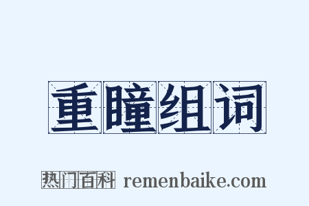 重瞳组词是什么意思的图片